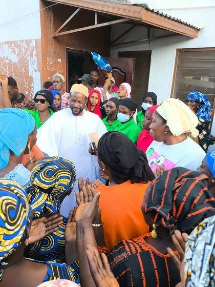 Some militants of GANU cheering our party leader while he was leaving the Hall going home after the Congress